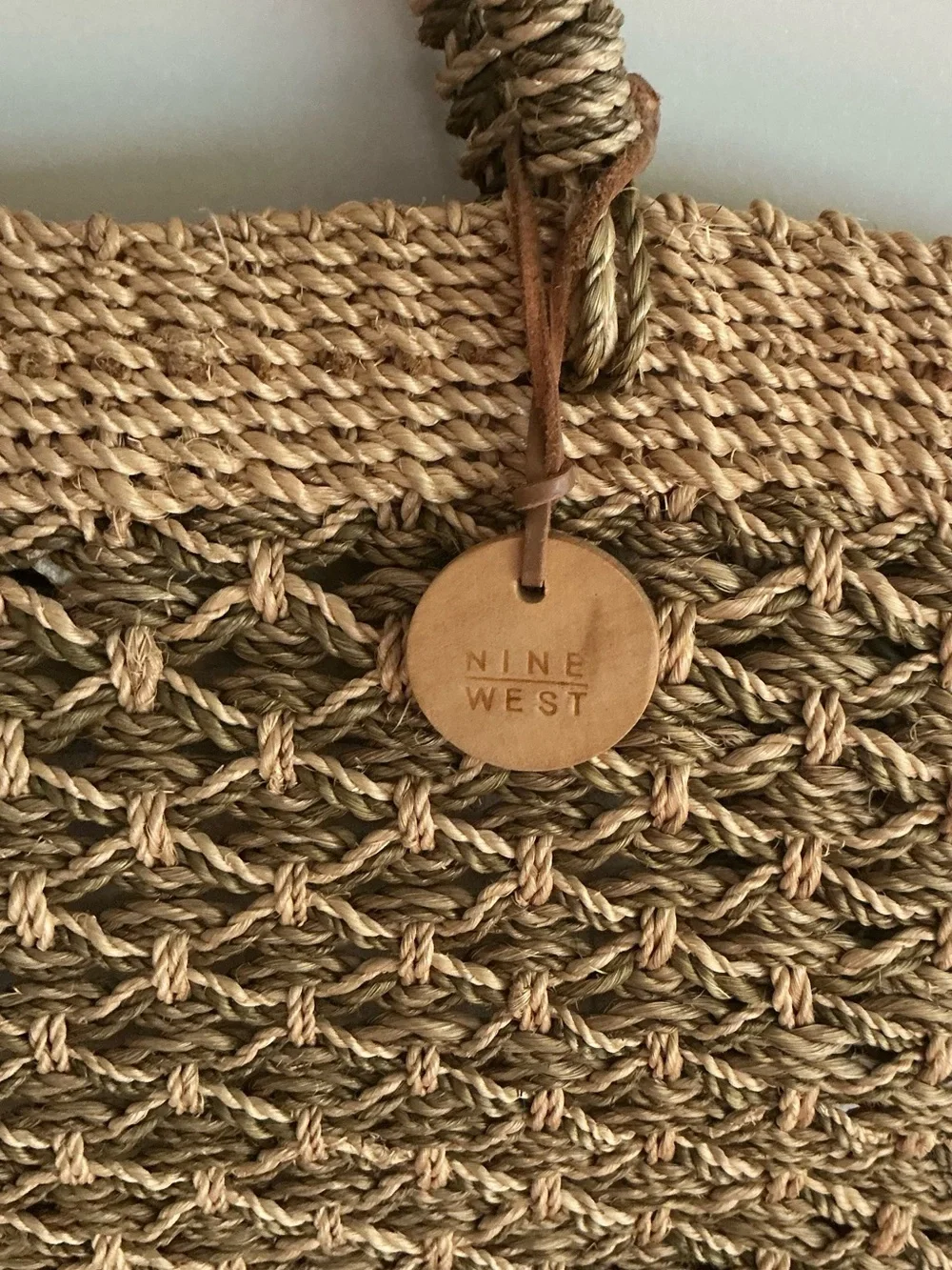 Nine West Natural Braided Straw Tote